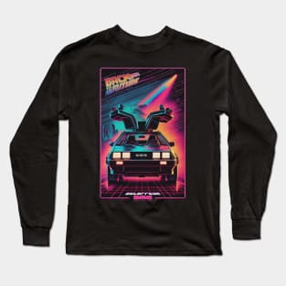 DeLorean Synthwave - Back to the Future Long Sleeve T-Shirt